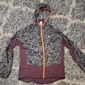 Nike Gray and Orange Camouflage Jacket
